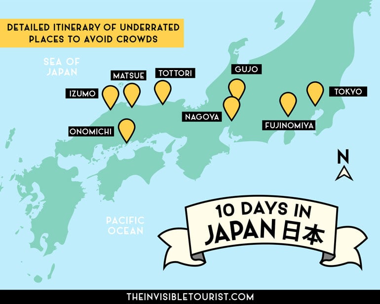 Unique 10 Days in Japan Travel Itinerary Map | The Invisible Tourist