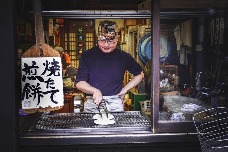 Eat local Takayama street food