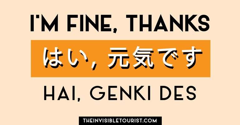 Basic Japanese for Tourists includes everyday niceties