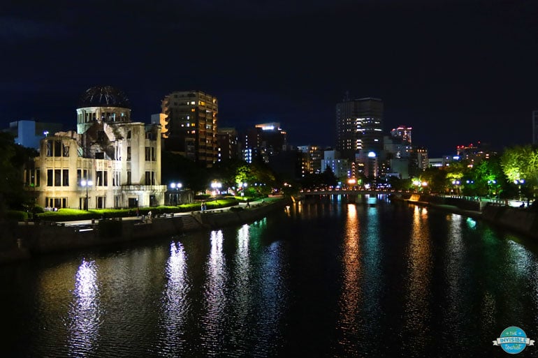 Seeing the A-Bomb Dome is one of the nice things to do in Hiroshima at night