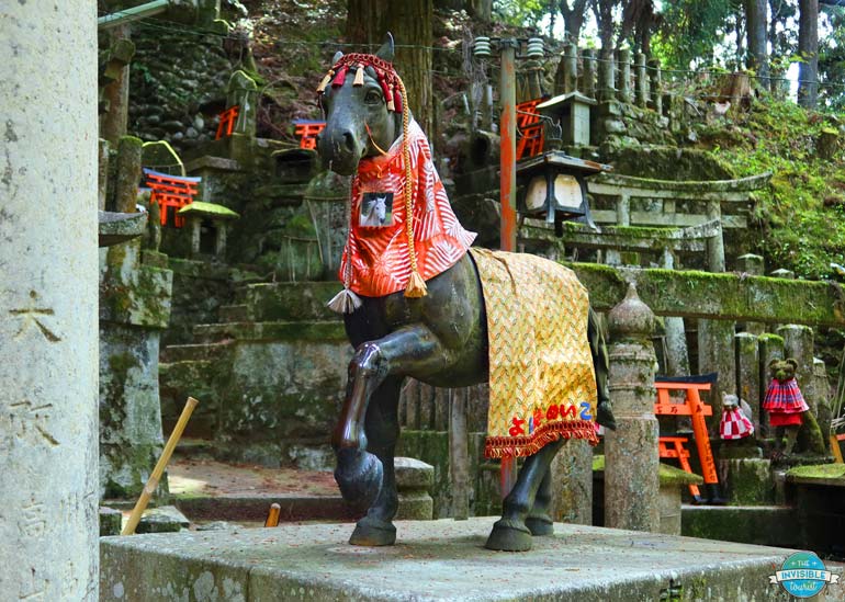 Rare ancient horse statue at Fushimi Inari Shrine