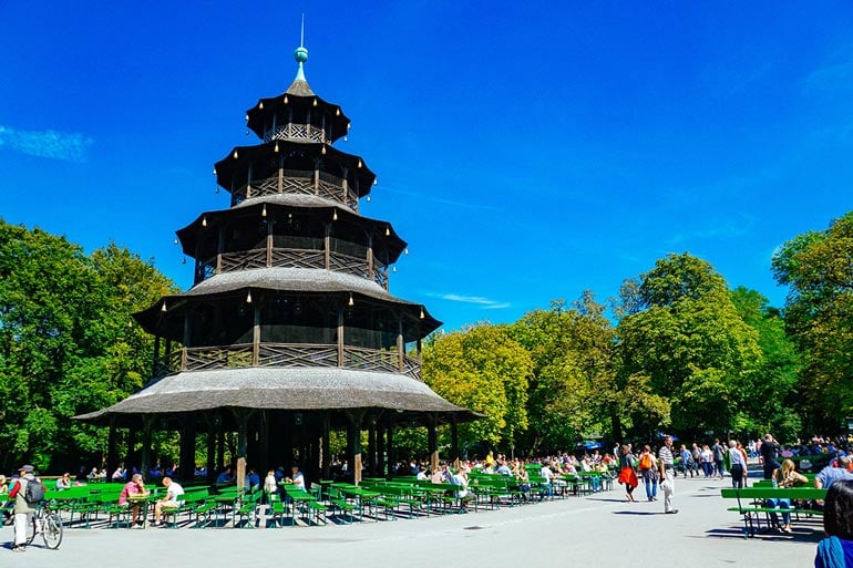 Enjoy the Beer garden inside the Englische Garden like you're living in Munich