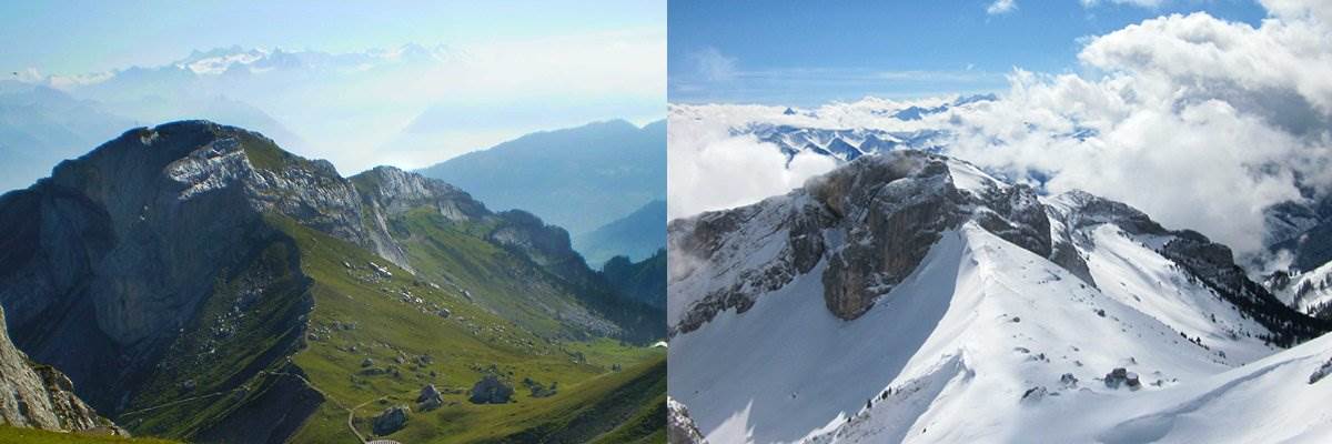 Mount Pilatus: Summer vs Winter