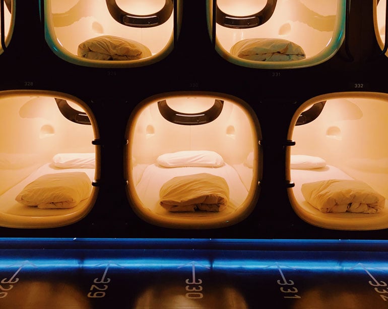 Capsule Hotel Experience in Japan