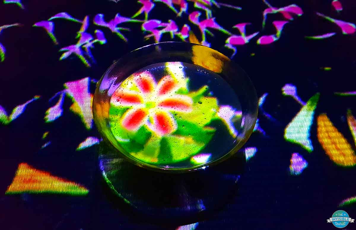 Enjoy a bowl of digital art in your green tea or matcha ice cream at En Tea House, teamLab Borderless, Tokyo