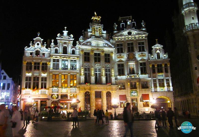 Grand Place illuminated at night