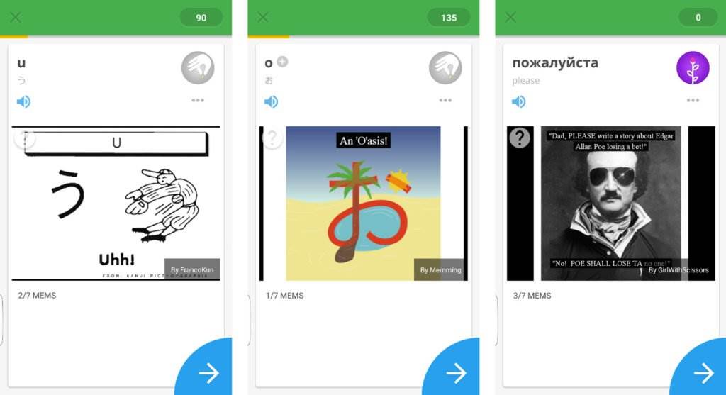 Memrise in-app screenshots Memrise Screenshots