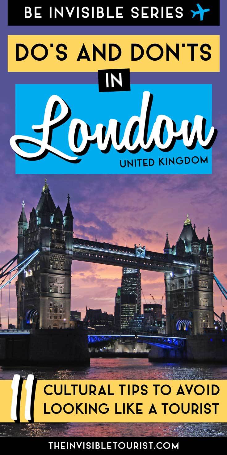 How to NOT Look Like a Tourist in London, United Kingdom | The Invisible Tourist