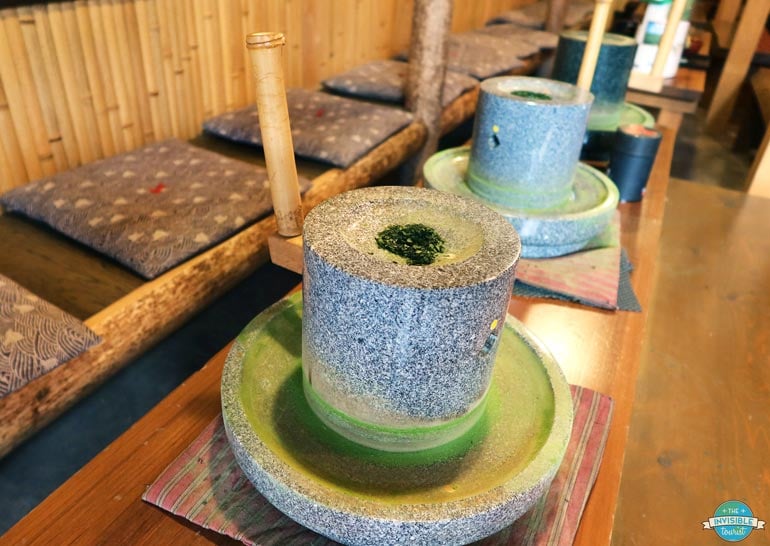 Ishi-Usu Stone Mill for Green Tea in Uji Japan