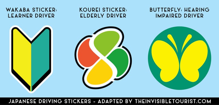 Japanese driving sticker meanings