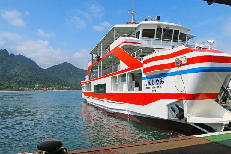 JR Ferry from Hiroshima to Miyajima, Japan