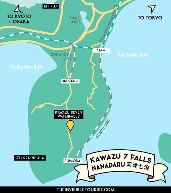 Kawazu Seven Waterfalls Map