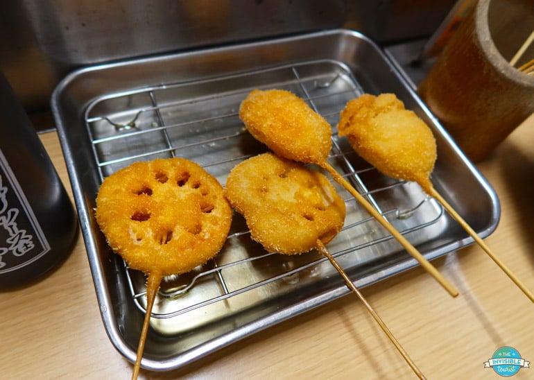Kushikatsu street food in Osaka