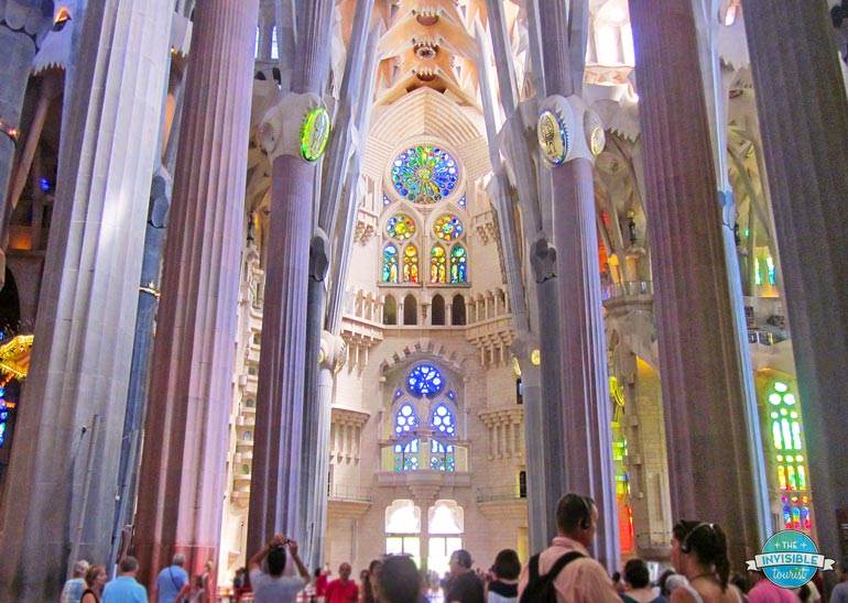 Stunning interior of La Segrada Familia