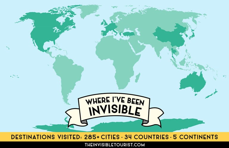 Where I've Been The Invisible Tourist - Map