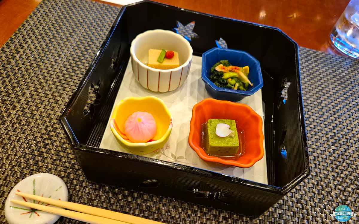 Multiple course dinner at Lafloret Shuzenji