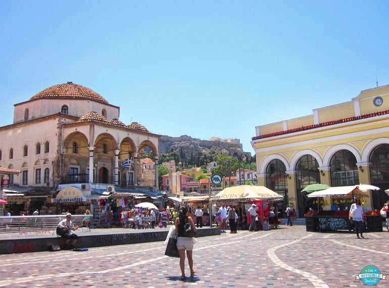 Visit Monastiraki Square when spending 3 days in Athens