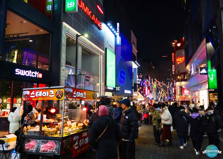 Myeongdong is one of the best areas to stay in Seoul for nightlife