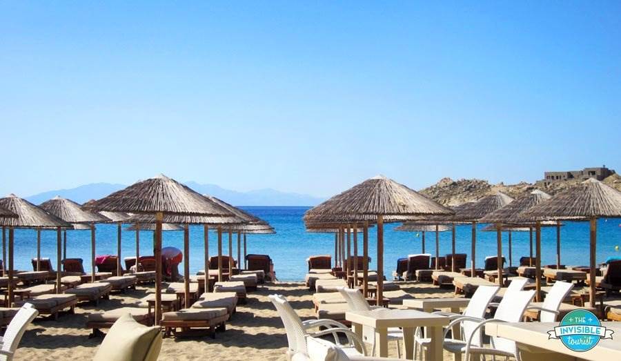 Empty beach club mid-morning