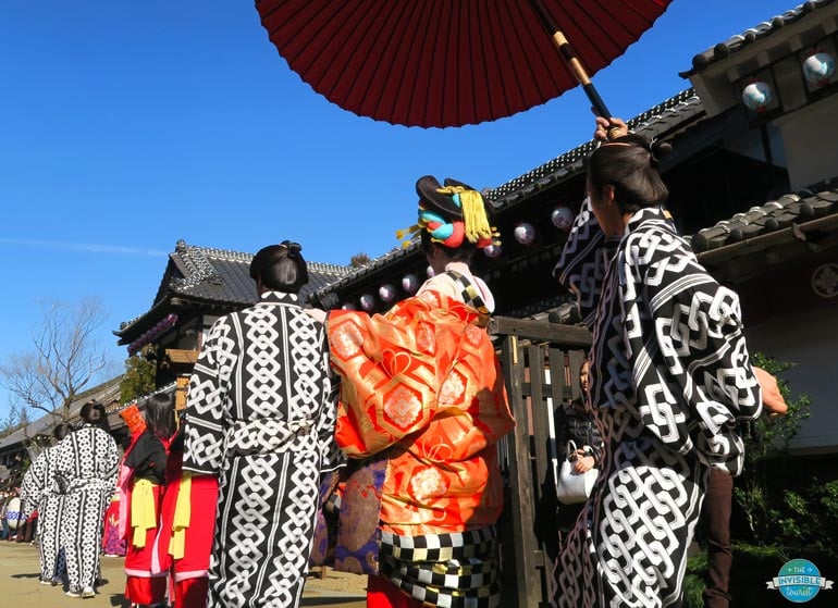 Oiran procession experience at Edo Wonderland
