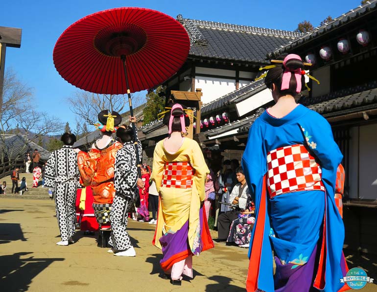 Oiran Procession at Edo Wonderland during a Nikko day trip