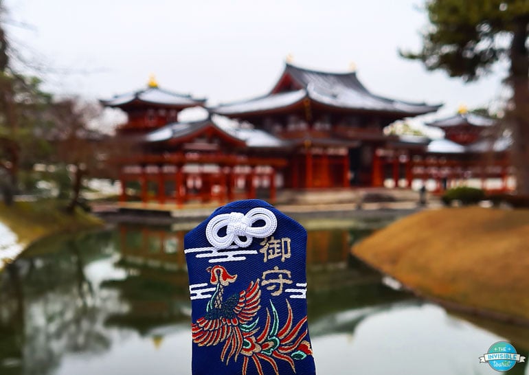Omamori at Byodoin Temple on a day trip to Uji from Kyoto