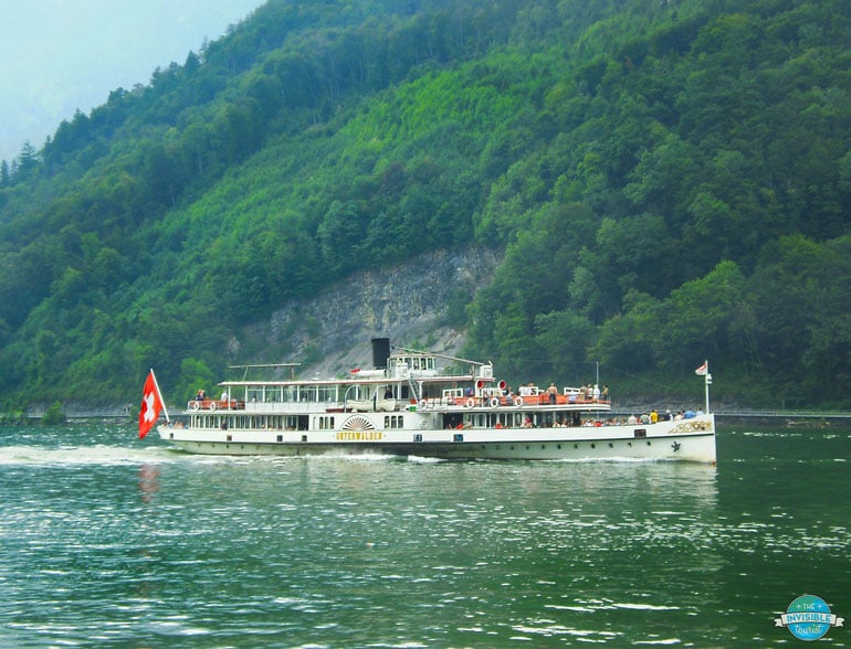 Paddleboat on Lake Lucerne Switzerland