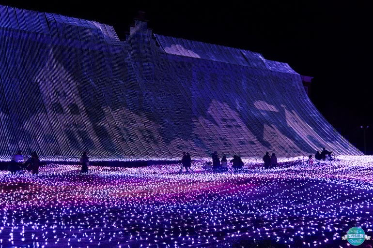 Rain Illumination at Huis Ten Bosch, Nagasaki