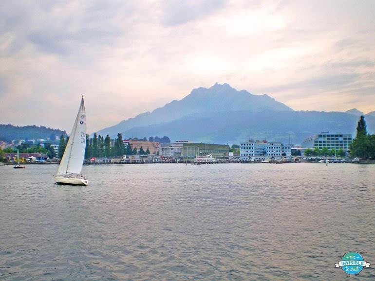 Sailing with acMt Pilatus view, Lucerne
