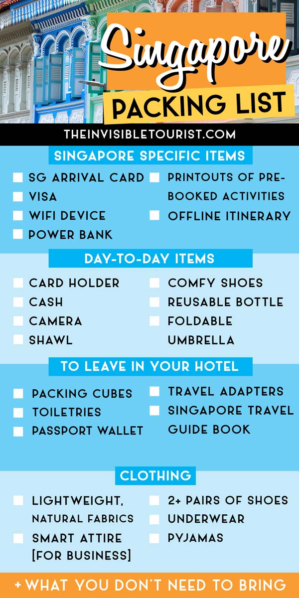 Singapore Packing List: Best Items to Wear (& What Not to Bring) | The Invisible Tourist
