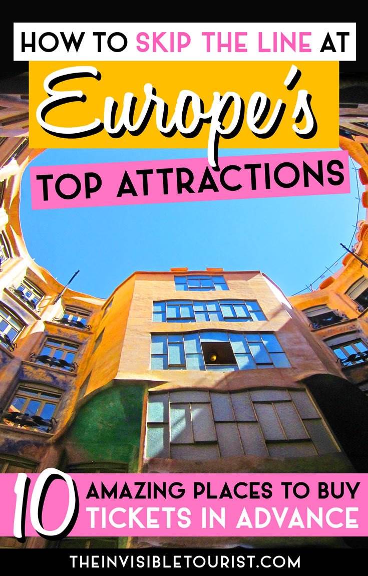 Skip the Line! Buy Tickets in Advance to These Top 10 European Attractions | The Invisible Tourist #amsterdam #annefrankhouse #barcelona #casamila #lasegradafamilia #paris #eiffeltower #louvre #museedorsay #versailles #monetsgarden #giverny #milan #thelastsupper #alhambra #spain #france #netherlands #italy #europe #unesco #gaudi