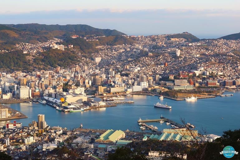 Don't miss the views from Mt Inasa in Nagasaki during your honeymoon in Japan