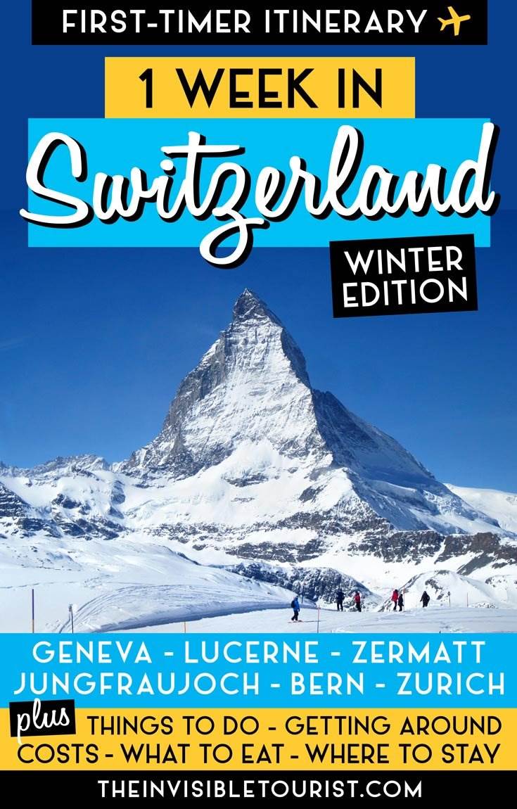 7 Days in Switzerland Itinerary: One Week in Winter Wonderland | The Invisible Tourist #switzerlandtravel #switzerlanditinerary #visitswitzerland #thingstodoinswitzerland #switzerlandguide #invisibletourism #bern #lucerne #geneva #zurich #jungfraujoch #interlaken #zermatt #swissalps 7 Days in Switzerland Itinerary: One Week in Winter Wonderland | The Invisible Tourist #switzerlandtravel #switzerlanditinerary #visitswitzerland #thingstodoinswitzerland #switzerlandguide #invisibletourism #bern #lucerne #geneva #zurich #jungfraujoch #interlaken #zermatt #swissalps