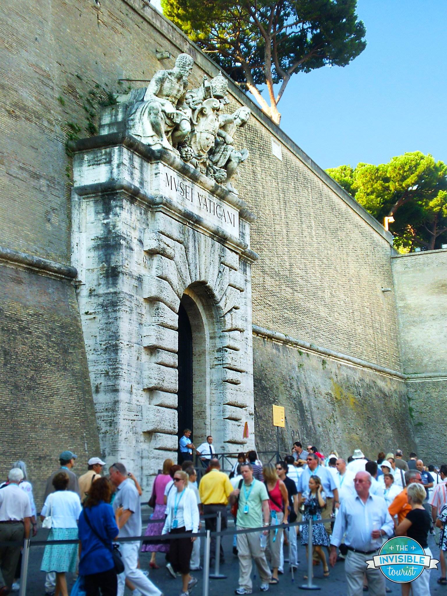Tourists lining up to get into the Vatican Museum, Vatican City