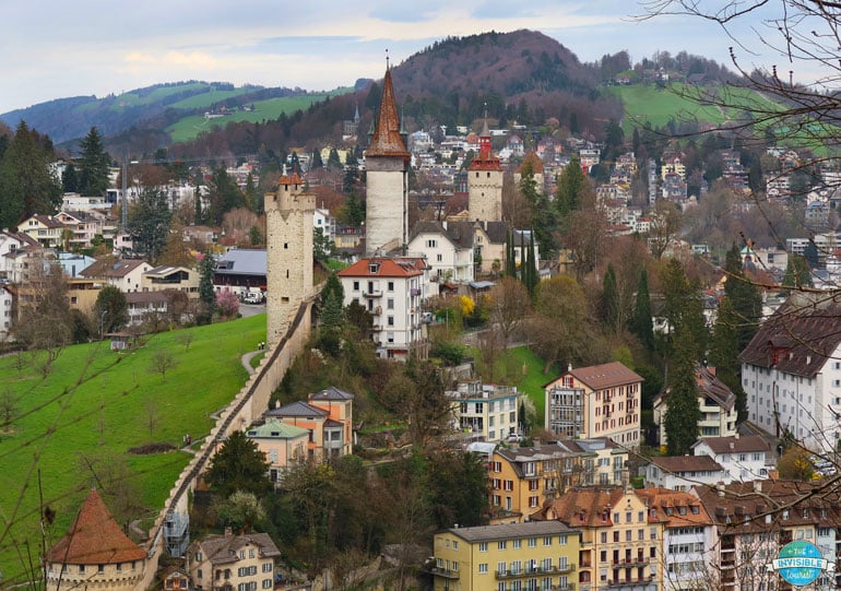 Views over Lucerne from Aussichtspunkt Gütsch, Lucerne
