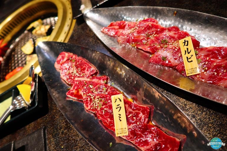 Harami and Karibi Beef Wagyu at Tokugawaen Restaurant, Nagoya