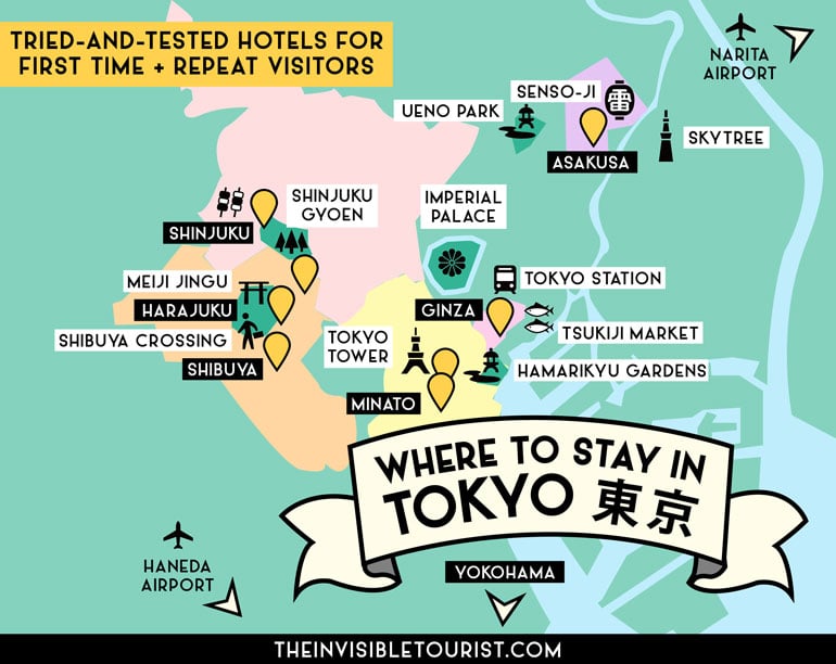 Where to Stay in Tokyo for First Time and Repeat Travellers | The Invisible Tourist