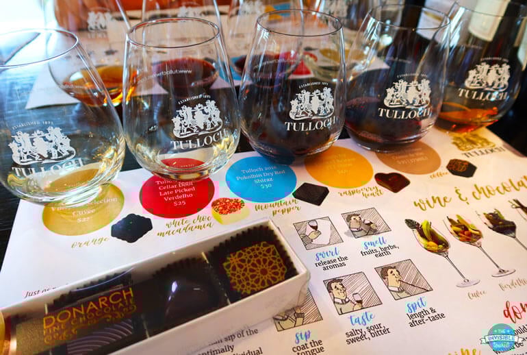 Wine and chocolate tasting is one of the fun things to do in the Hunter Valley
